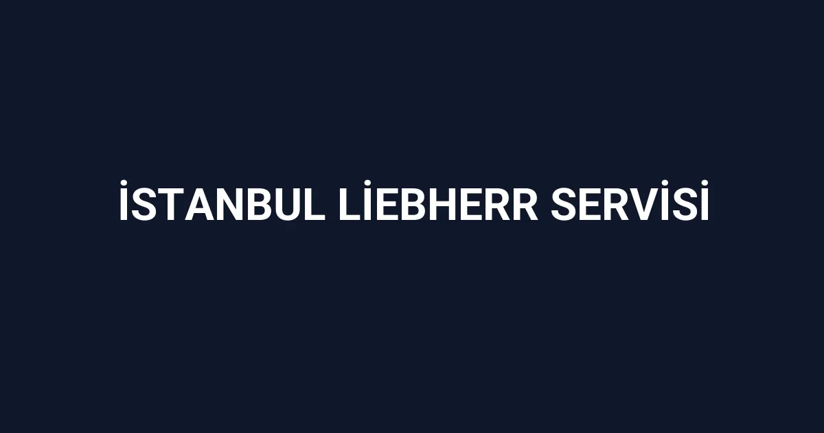 İstanbul Liebherr Servisi